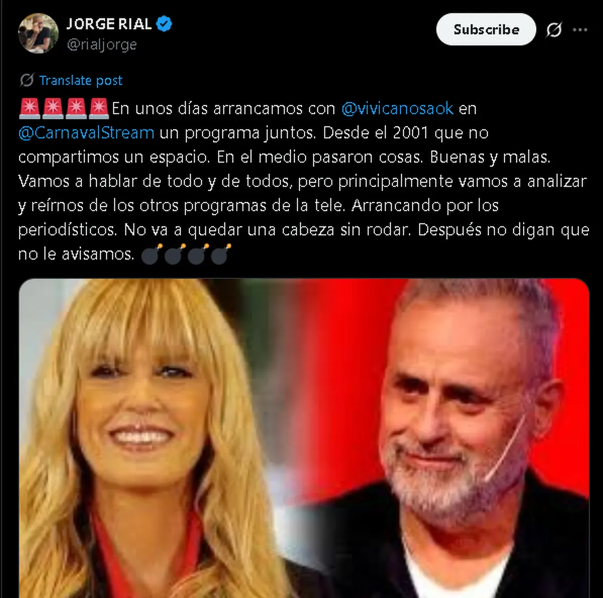 jorge rial y viviana canosa