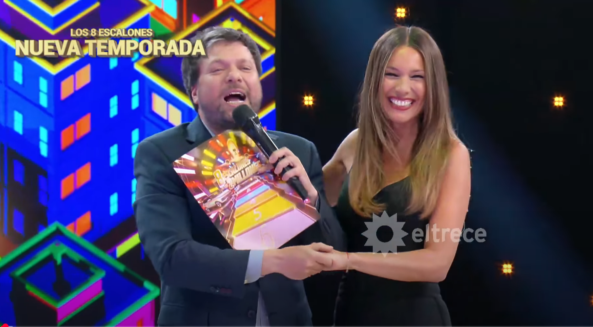 Guido Kaczka presentó a Pampita como nueva conductora de los 8 escalones